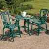 Three-Piece Rose Armchair Bistro Set - Verdi 2 Three-Piece Rose Armchair Bistro Set - Verdi -Double Tree Store D7281 TM