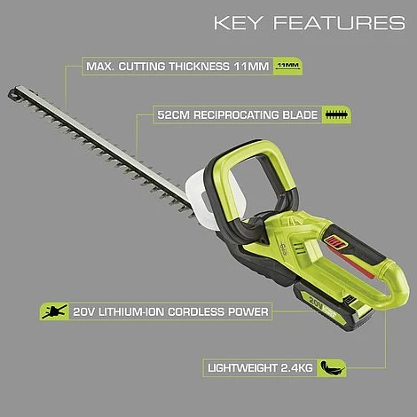 Garden Gear 20V Cordless Lithium-ion Hedge Trimmer 8 Garden Gear 20V Cordless Lithium-ion Hedge Trimmer - Image 6