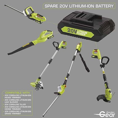 Garden Gear 20V Cordless Lithium-ion Hedge Trimmer 9 Garden Gear 20V Cordless Lithium-ion Hedge Trimmer - Image 7