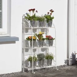 Three-tier Highbury Folding Metal Plant Stand -Double Tree Store G2663 2