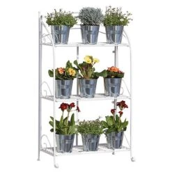 Three-tier Highbury Folding Metal Plant Stand -Double Tree Store G2663 5