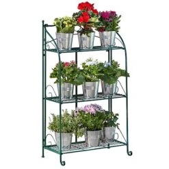 Three-tier Highbury Folding Metal Plant Stand -Double Tree Store G3438 2